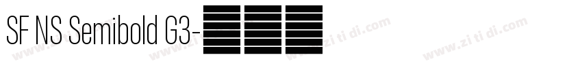 SF NS Semibold G3字体转换